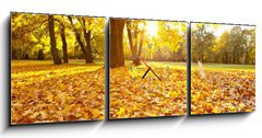 Obraz s hodinami 3D tdln - 150 x 50 cm F_BM46662190 - herbsttag