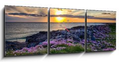 Obraz s hodinami 3D tdln - 150 x 50 cm F_BM46907346 - Sunset at Tangasdale