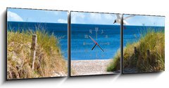 Obraz s hodinami   Ostseek ste, 150 x 50 cm