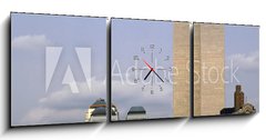 Obraz s hodinami 3D tdln - 150 x 50 cm F_BM52285784 - NYC Skyline With The Twin Towers