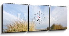 Obraz s hodinami 3D tdln - 150 x 50 cm F_BM52533034 - Dunes and beachgrass