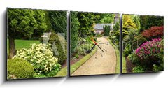 Obraz s hodinami 3D tdln - 150 x 50 cm F_BM52848334 - Beautiful spring garden