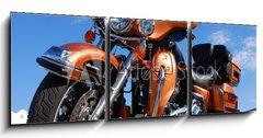 Obraz s hodinami 3D tdln - 150 x 50 cm F_BM5287949 - Chopper