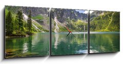 Obraz s hodinami 3D tdln - 150 x 50 cm F_BM54050852 - Beautiful scenery of Tatra mountains and lake in Poland