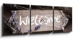 Obraz s hodinami 3D tdln - 150 x 50 cm F_BM54067496 - Welcome to France