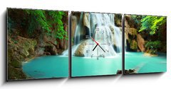 Obraz s hodinami 3D tdln - 150 x 50 cm F_BM54325516 - Huay mae kamin waterfall