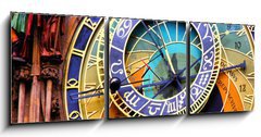 Obraz s hodinami 3D tdln - 150 x 50 cm F_BM55878390 - Close up of the Prague astronomical clock, Czech Republic - Zblzka praskho orloje, esk republika