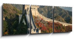 Obraz s hodinami   Great wall, 150 x 50 cm