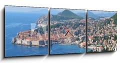 Obraz s hodinami 3D tdln - 150 x 50 cm F_BM58045022 - Dubrovnik Panorama