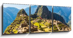 Obraz s hodinami   Mysterious city  Machu Picchu, Peru,South America, 150 x 50 cm