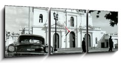 Obraz s hodinami   chevrolet cienfuegos, 150 x 50 cm