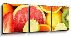 Obraz s hodinami   frutta, 150 x 50 cm