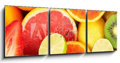 Obraz s hodinami 3D tdln - 150 x 50 cm F_BM6045948 - frutta