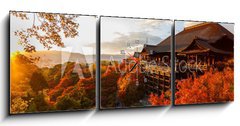 Obraz s hodinami 3D tdln - 150 x 50 cm F_BM61926221 - Kiyomizu-dera temple in Kyoto