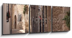 Obraz s hodinami 3D tdln - 150 x 50 cm F_BM624399 - sitges lane