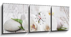 Obraz s hodinami 3D tdln - 150 x 50 cm F_BM63054309 - Orchids spa