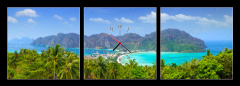 Obraz s hodinami 3D tdln - 150 x 50 cm F_BM63161096 - Panorama of Phi phi island, Krabi, Southern of Thailand.