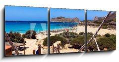 Obraz s hodinami 3D tdln - 150 x 50 cm F_BM65475303 - Falasarna beach, Crete, Greece