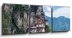 Obraz s hodinami 3D tdln - 150 x 50 cm F_BM67078775 - Taktsang Palphug Monastery Paro Bhutan