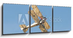 Obraz s hodinami 3D tdln - 150 x 50 cm F_BM68354408 - vintage linen covered biplane circa WW1 - vintage povleen pokryt dvouplonk circa WW1