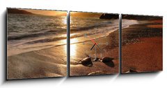 Obraz s hodinami 3D tdln - 150 x 50 cm F_BM6906464 - Rafailovichi beach