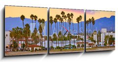 Obraz s hodinami 3D tdln - 150 x 50 cm F_BM69822660 - Santa Barbara from the pier