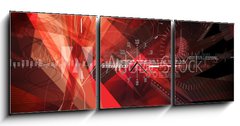 Obraz s hodinami   an abstract explosion, 150 x 50 cm