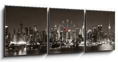 Obraz s hodinami 3D tdln - 150 x 50 cm F_BM70678313 - Midtown Manhattan skyline