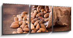 Obraz s hodinami   almonds, 150 x 50 cm