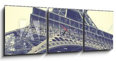 Obraz s hodinami 3D tdln - 150 x 50 cm F_BM72020312 - Paris