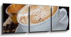 Obraz s hodinami 3D tdln - 150 x 50 cm F_BM7254216 - Painted Coffee