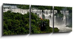 Obraz s hodinami   Iguazu falls, 150 x 50 cm