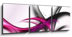 Obraz s hodinami 3D tdln - 150 x 50 cm F_BM74046306 - elegant abstract waves