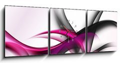 Obraz s hodinami 3D tdln - 150 x 50 cm F_BM74046306 - elegant abstract waves - elegantn abstraktn vlny