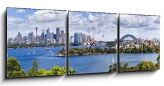 Obraz s hodinami   Sy CBD from Taronga 04 Panorama, 150 x 50 cm