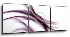 Obraz s hodinami 3D tdln - 150 x 50 cm F_BM74921827 - abstrakcyjne fale