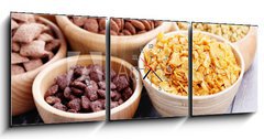 Obraz s hodinami 3D tdln - 150 x 50 cm F_BM75694465 - lots of cereals
