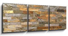 Obraz s hodinami 3D tdln - 150 x 50 cm F_BM75744500 - Stone tiles