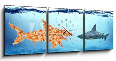 Obraz s hodinami 3D tdln - 150 x 50 cm F_BM76210235 - Unity is strength - teamwork concept - V jednot je sla