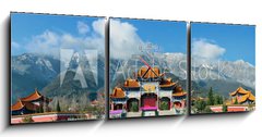 Obraz s hodinami 3D tdln - 150 x 50 cm F_BM76553399 - Chongsheng Monastery