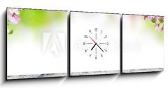 Obraz s hodinami   Spring blossoms background, 150 x 50 cm