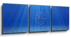 Obraz s hodinami 3D tdln - 150 x 50 cm F_BM79896742 - The sun's rays underwater