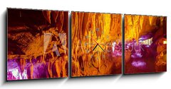 Obraz s hodinami   The China cave, geological landscape,, 150 x 50 cm