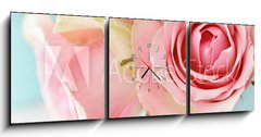 Obraz s hodinami 3D tdln - 150 x 50 cm F_BM81815237 - flowers in a vase
