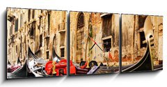 Obraz s hodinami 3D tdln - 150 x 50 cm F_BM8266840 - Traditional Venice gandola ride