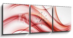 Obraz s hodinami 3D tdln - 150 x 50 cm F_BM84860025 - Elegant Abstract