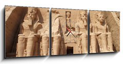 Obraz s hodinami 3D tdln - 150 x 50 cm F_BM9102295 - Abu Simbel
