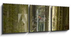 Obraz s hodinami   nature pathway, 150 x 50 cm
