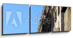 Obraz s hodinami 3D tdln - 150 x 50 cm F_BM95743916 - Rome,Italy,summer,evening,houses.
