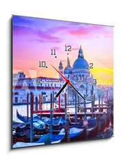 Obraz s hodinami 1D - 50 x 50 cm F_F100840166 - Venice - Benátky